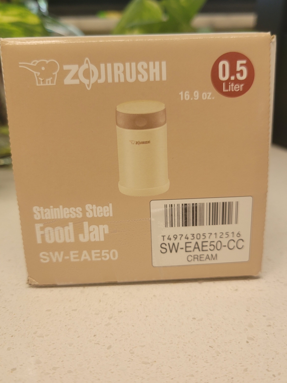 Zojirushi Cream Stainless Steel Food Jar 0.5L